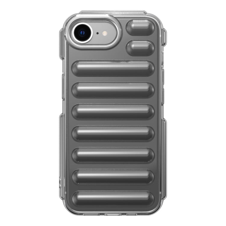 For iPhone 16e Capsule Series Candy Color TPU Phone Case(Transparent Grey)