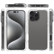 For iPhone 16 Pro Max Clear TPU Hybrid PC Shockproof Phone Case(Transparent)