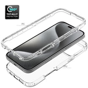 For iPhone 16 Pro Max Clear TPU Hybrid PC Shockproof Phone Case(Transparent)