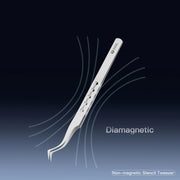 2UUL Non-magnetic Stainless Stencil Tweezers with Holes, Model:TW22