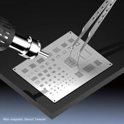 2UUL Non-magnetic Stainless Stencil Tweezers with Holes, Model:TW22