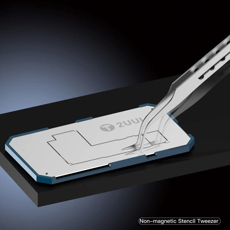 2UUL Non-magnetic Stainless Stencil Tweezers with Holes, Model:TW22