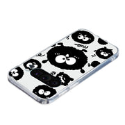For Google Pixel 9 Pro Colored Drawing Pattern Transparent TPU Phone Case(Black Eye)