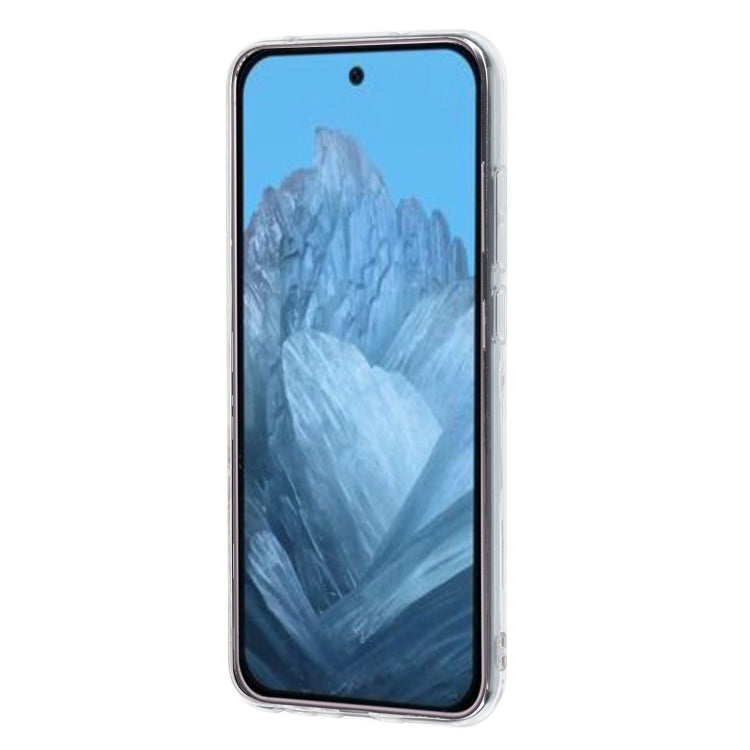 For Google Pixel 9 Pro Colored Drawing Pattern Transparent TPU Phone Case(Bear)