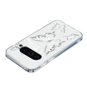 For Google Pixel 9 Pro Colored Drawing Pattern Transparent TPU Phone Case(Butterflies)