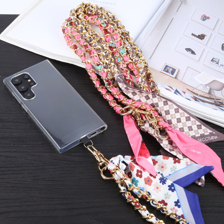 Mobile Phone Anti-lost Silk Scarf Full Coverage Long Lanyard(Blue)
