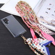 Mobile Phone Anti-lost Silk Scarf Full Coverage Long Lanyard(Blue)
