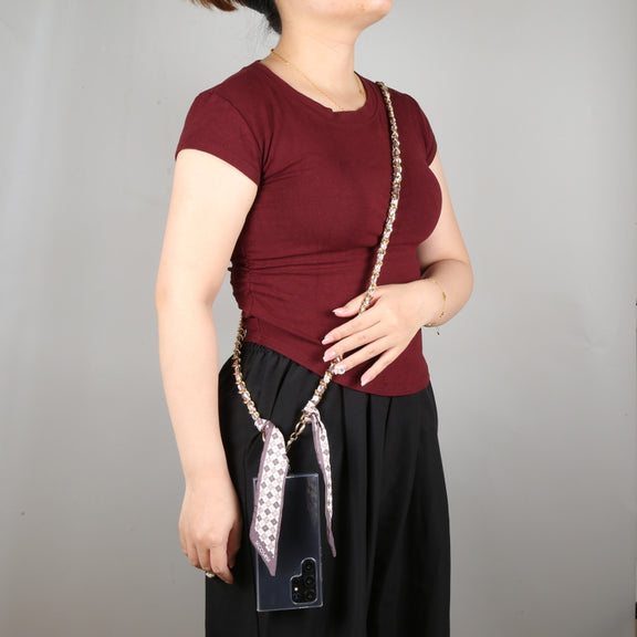 Mobile Phone Anti-lost Silk Scarf Full Coverage Long Lanyard(Blue)