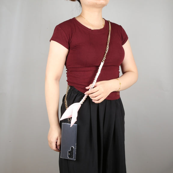 Mobile Phone Anti-lost Silk Scarf Half Pack Long Lanyard(Grey)