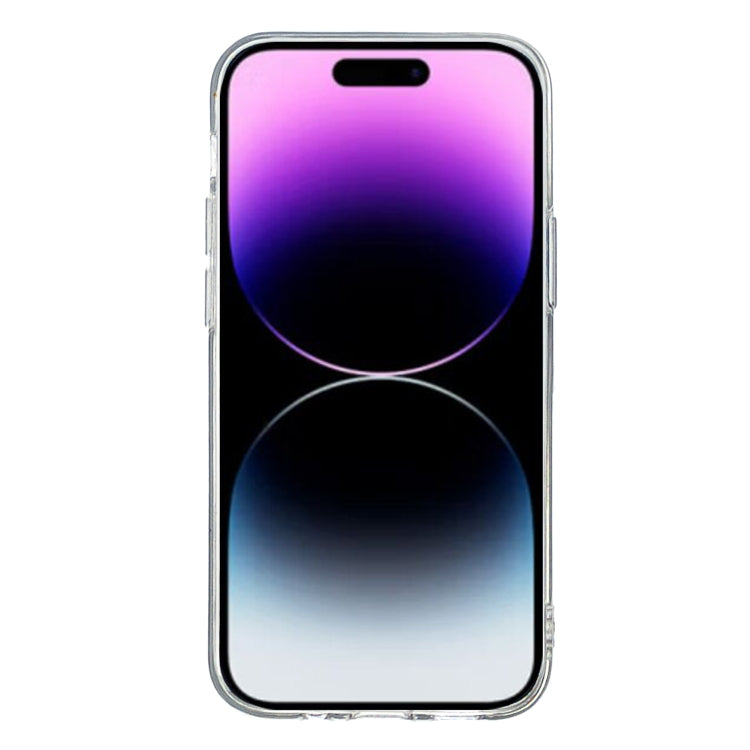 For iPhone 16 Pro Max Colored Drawing Pattern Transparent TPU Phone Case(Sakura)
