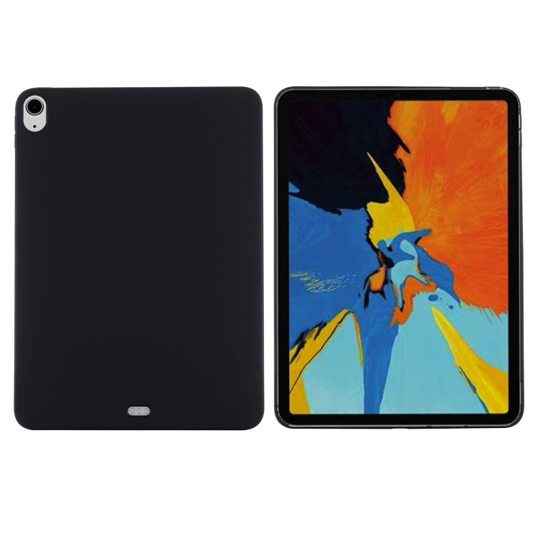 For iPad Air 13 2024 Pure Color Liquid Silicone Shockproof Tablet Case(Black)