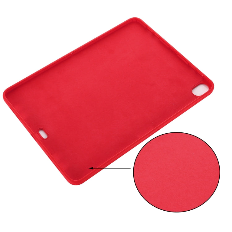 For iPad Air 13 2025 / 2024 Pure Color Liquid Silicone Shockproof Tablet Case(Red)