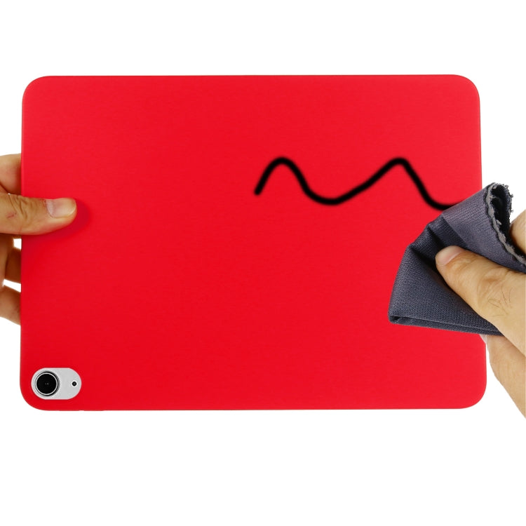 For iPad Air 13 2025 / 2024 Pure Color Liquid Silicone Shockproof Tablet Case(Red)
