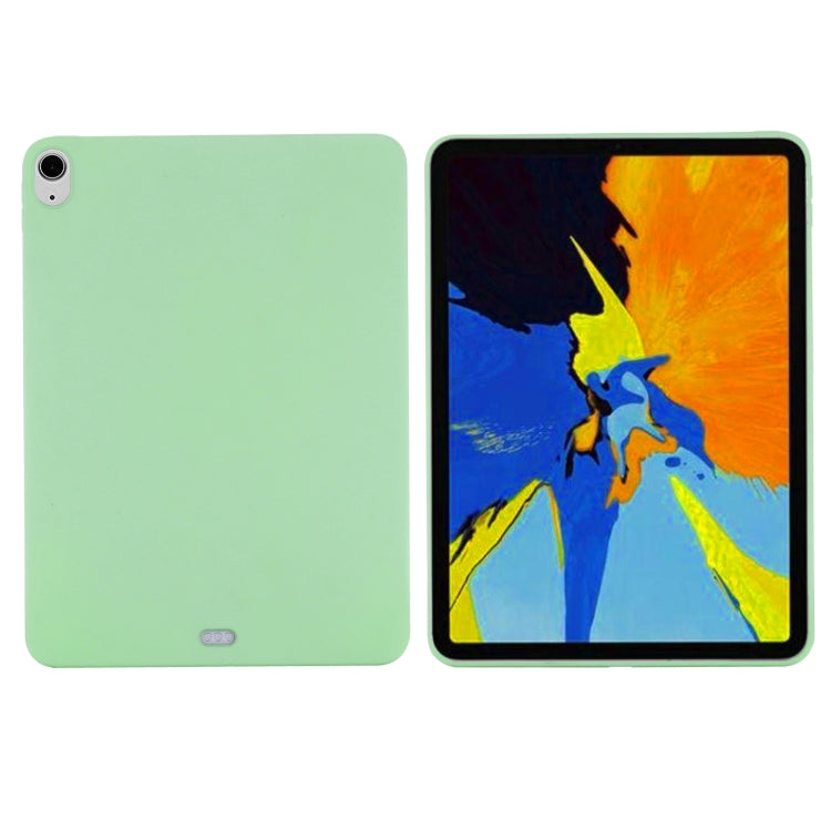 For iPad Air 13 2024 Pure Color Liquid Silicone Shockproof Tablet Case(Green)
