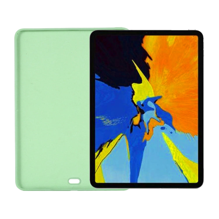 For iPad Air 13 2024 Pure Color Liquid Silicone Shockproof Tablet Case(Green)