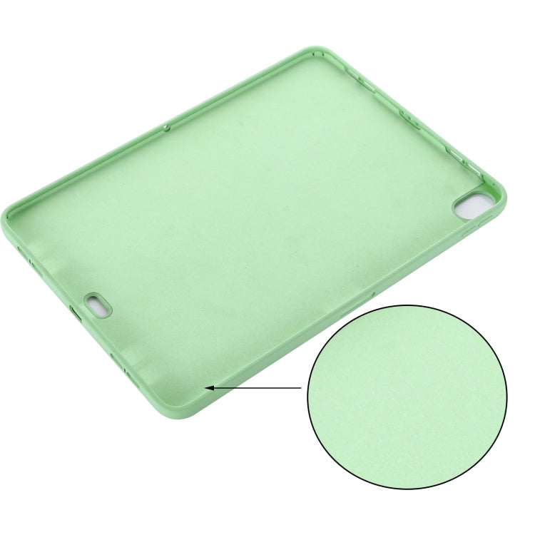 For iPad Air 13 2024 Pure Color Liquid Silicone Shockproof Tablet Case(Green)