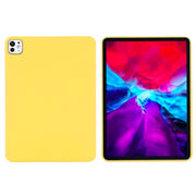 For iPad Pro 13 2024 Pure Color Liquid Silicone Shockproof Tablet Case(Yellow)