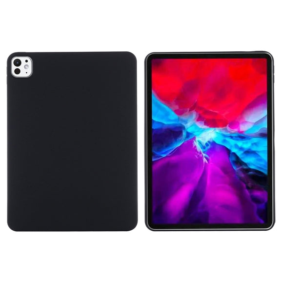For iPad Pro 13 2024 Pure Color Liquid Silicone Shockproof Tablet Case(Black)