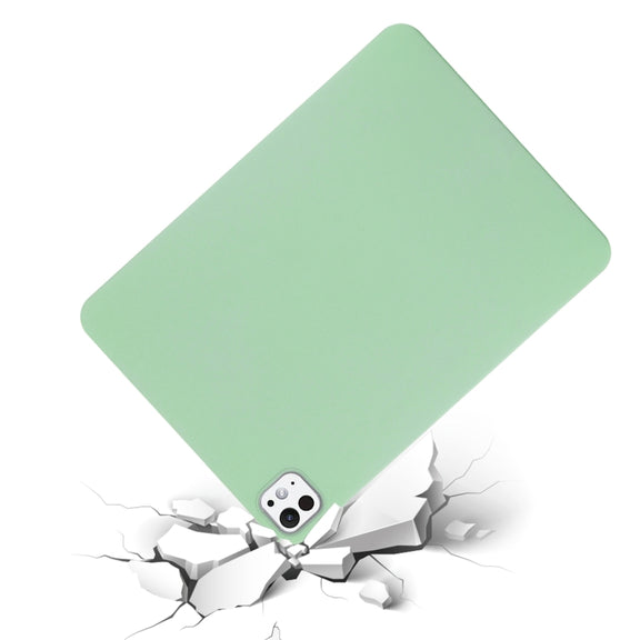 For iPad Pro 11 2024 Pure Color Liquid Silicone Shockproof Tablet Case(Green)