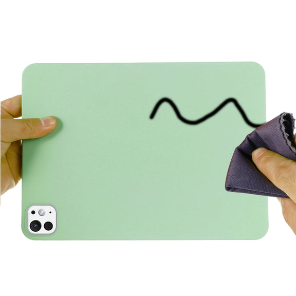 For iPad Pro 11 2024 Pure Color Liquid Silicone Shockproof Tablet Case(Green)