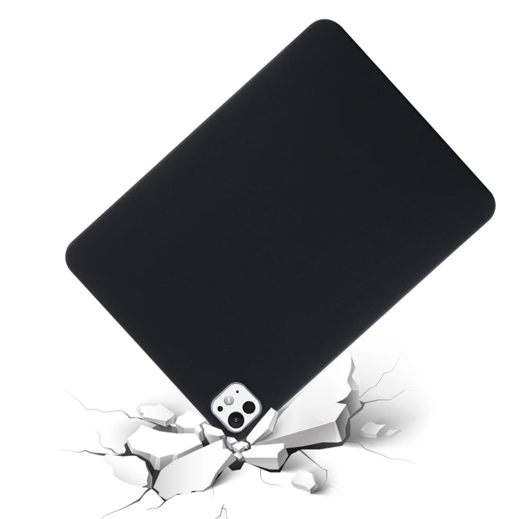 For iPad Pro 11 2024 Pure Color Liquid Silicone Shockproof Tablet Case(Black)