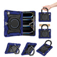For iPad Pro 11 2024 Armor Portable Rotating Ring Holder Silicone Tablet Case with Pen Slot(Navy Blue) - iPad Pro 11 2024 Cases by PMC TechLife | Online Shopping South Africa | PMC TechLife | Buy Now Pay Later Mobicred