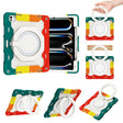 For iPad Pro 13 2024 Armor Portable Rotating Ring Holder Silicone Tablet Case with Pen Slot(Colorful Red) - free shipping - PMC TechLife - Order now!
