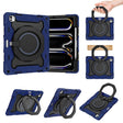 For iPad Pro 13 2024 Armor Portable Rotating Ring Holder Silicone Tablet Case with Pen Slot(Navy Blue) - iPad Pro 13 2024 Cases by PMC TechLife | Online Shopping South Africa | PMC TechLife | Buy Now Pay Later Mobicred