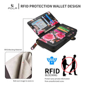 For Samsung Galaxy S24+ 5G POLA Flower Multi-functional Zipper Wallet Leather Phone Case(Black)