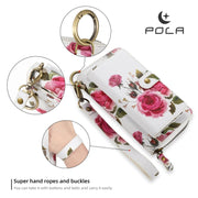 For Samsung Galaxy S24+ 5G POLA Flower Multi-functional Zipper Wallet Leather Phone Case(Beige)