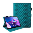 For Lenovo Tab M10 Plus 10.6 3rd Gen Rhombus Lattice Leather Smart Tablet Case(Dark Green) - Lenovo by PMC TechLife | Online Shopping South Africa | PMC TechLife | Buy Now Pay Later Mobicred