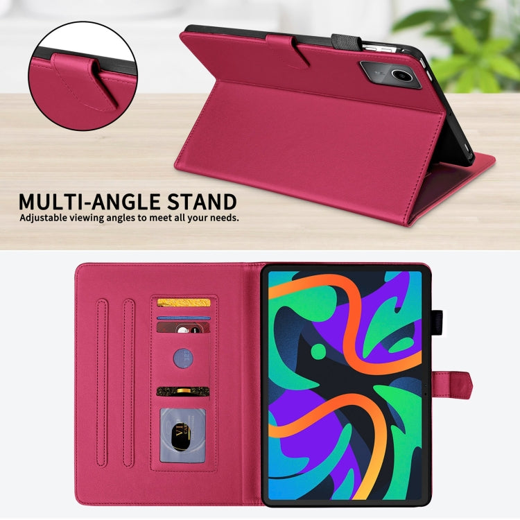 For Lenovo Tab M11 / Xiaoxin Pad 11 2024 Rhombus Lattice Leather Tablet Case(Red)