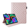 For Lenovo Tab M11 / Xiaoxin Pad 11 2024 Rhombus Lattice Leather Tablet Case(Rose Gold) - free shipping - PMC Jewellery - Order now!