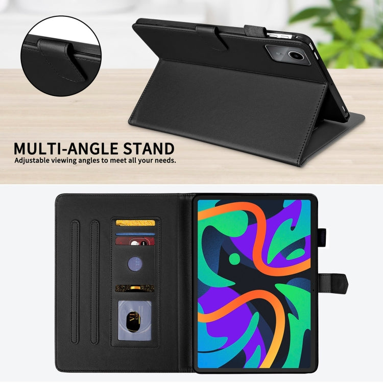 For Lenovo Tab M11 / Xiaoxin Pad 11 2024 Rhombus Lattice Leather Tablet Case(Black)