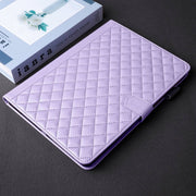 For Lenovo Xiaoxin Pad Pro 12.7 2023 Rhombus Lattice Leather Tablet Case(Purple)