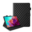 For Lenovo Xiaoxin Pad Pro 12.7 2023 Rhombus Lattice Leather Tablet Case(Black) - Lenovo by PMC TechLife | Online Shopping South Africa | PMC TechLife | Buy Now Pay Later Mobicred