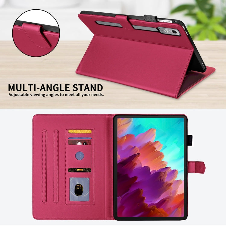 For Lenovo Xiaoxin Pad Pro 11.5 2023 Rhombus Lattice Leather Tablet Case(Red)