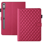 For Lenovo Tab P11 Gen 2 Rhombus Lattice Leather Tablet Case(Red)