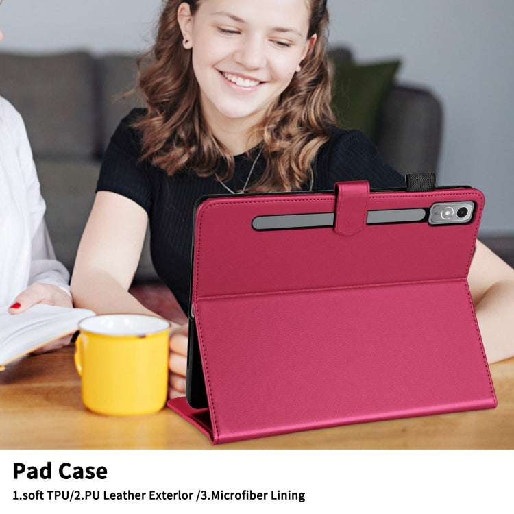 For Lenovo Tab P11 Gen 2 Rhombus Lattice Leather Tablet Case(Red)
