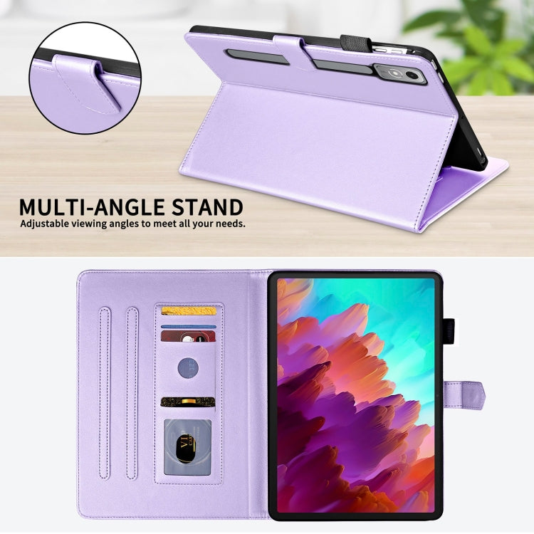 For Lenovo Tab P11 Gen 2 Rhombus Lattice Leather Tablet Case(Purple)