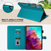 For Lenovo Tab P11 Gen 2 Rhombus Lattice Leather Tablet Case(Dark Green)