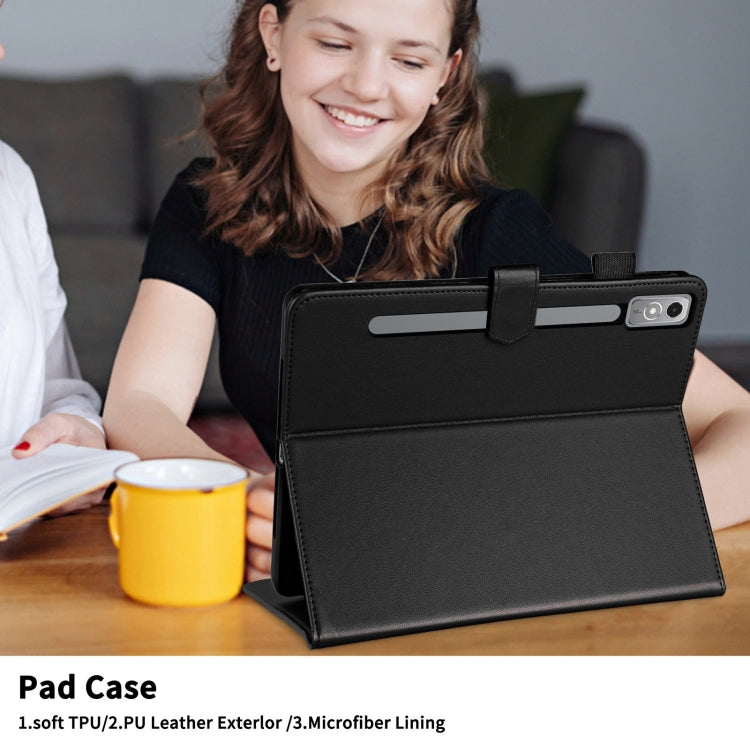 For Lenovo Tab P11 Gen 2 Rhombus Lattice Leather Tablet Case(Black)