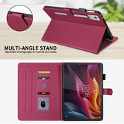 For Lenovo Xiaoxin Pad Pro 12.7 2025 Rhombus Lattice Leather Tablet Case(Red)