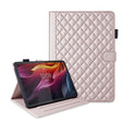 For Lenovo Xiaoxin Pad Pro 12.7 2025 Rhombus Lattice Leather Tablet Case(Rose Gold) - Lenovo by PMC TechLife | Online Shopping South Africa | PMC TechLife | Buy Now Pay Later Mobicred