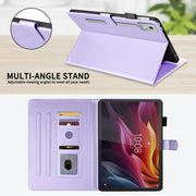 For Lenovo Xiaoxin Pad Pro 12.7 2025 Rhombus Lattice Leather Tablet Case(Purple)