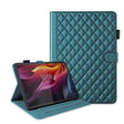 For Lenovo Xiaoxin Pad Pro 12.7 2025 Rhombus Lattice Leather Tablet Case(Dark Green) - Lenovo by PMC TechLife | Online Shopping South Africa | PMC TechLife | Buy Now Pay Later Mobicred