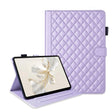 For Honor Pad 9 Rhombus Lattice Leather Tablet Case(Purple) - Honor by PMC TechLife | Online Shopping South Africa | PMC TechLife | Buy Now Pay Later Mobicred