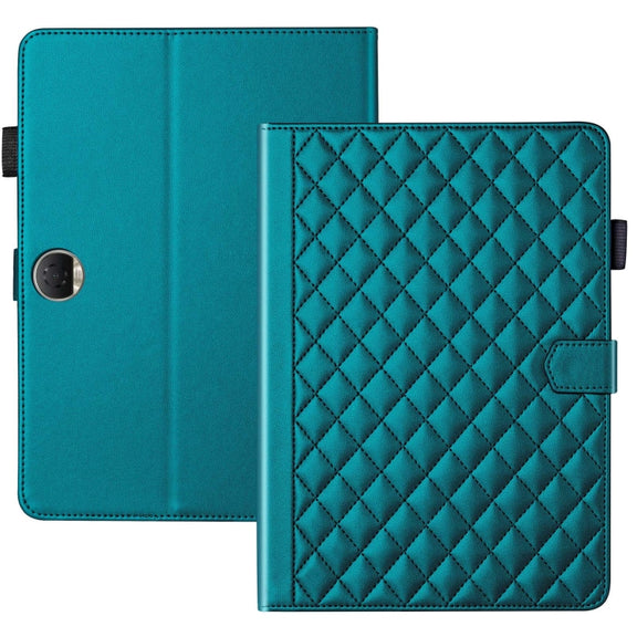 For Honor Pad 9 Rhombus Lattice Leather Tablet Case(Dark Green)