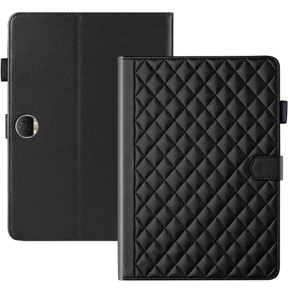 For Honor Pad 9 Rhombus Lattice Leather Tablet Case(Black)