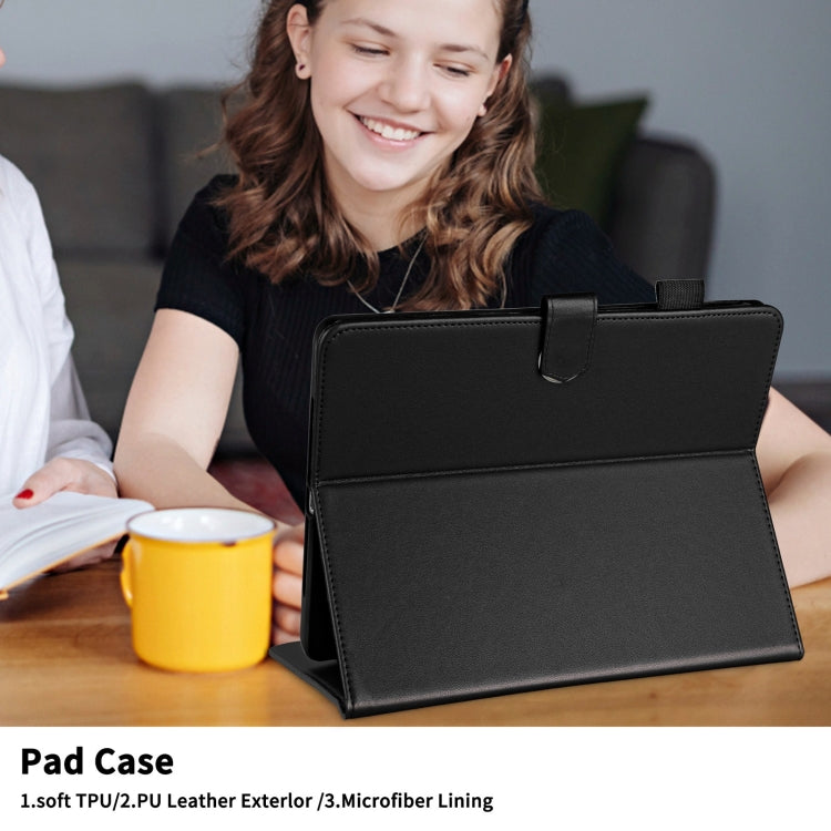 For Honor Pad 9 Rhombus Lattice Leather Tablet Case(Black)